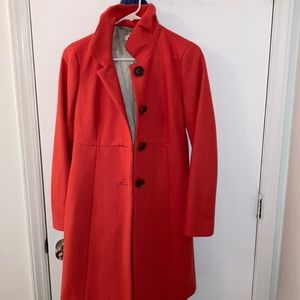 J Crew Coral Pea Coat